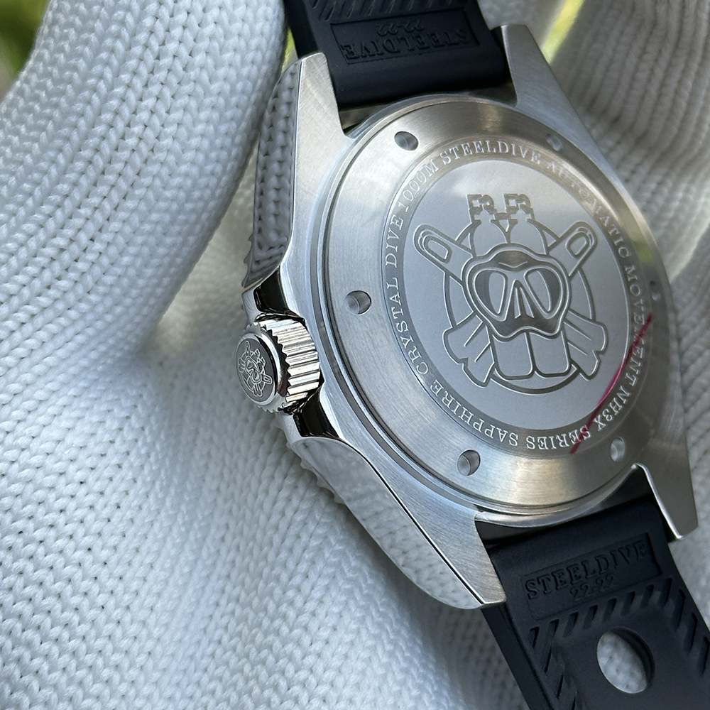 STEELDIVE Official SD1964GMT White Dial Ceramic Bezel Insert Sapphire Glass 1000M Waterproof NH34 Dive Watch