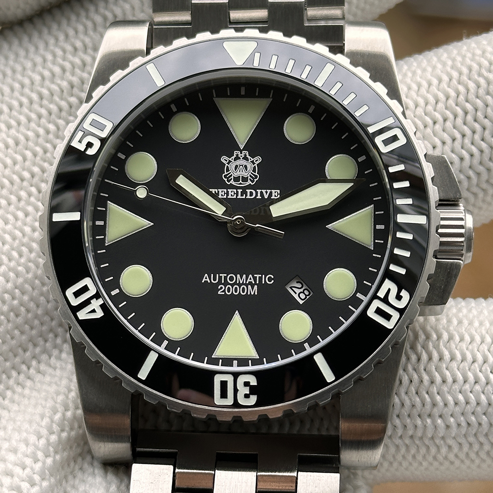 STEELDIVE Official SD1987 Classic 46.5MM Big Size 2000M Waterproof NH35 Automatic Mens Dive Watch