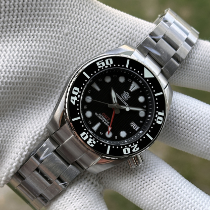 STEELDIVE Official SD1971GMT New Arrival 44.9MM Sapphire Glass Ceramic Bezel 200M Automatic Dive Watch