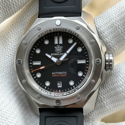 STEELDIVE Official SD1960 New Arrival 45MM Case 500M Waterproof Black Dial NH35 Automatic Mens Dive Watch Sapphire Glass