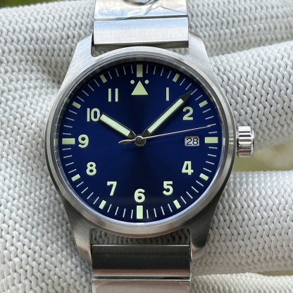 STEELDIVE Official SD1940 Blue No Logo Pilot Watch Japan NH35 Automatic Watch