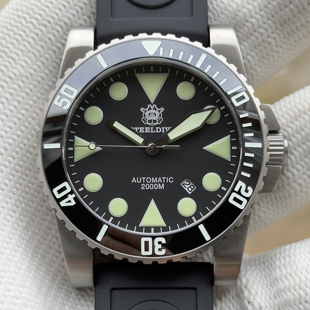 STEELDIVE Official SD1987 Classic 46.5MM Big Size 2000M Waterproof NH35 Automatic Mens Dive Watch