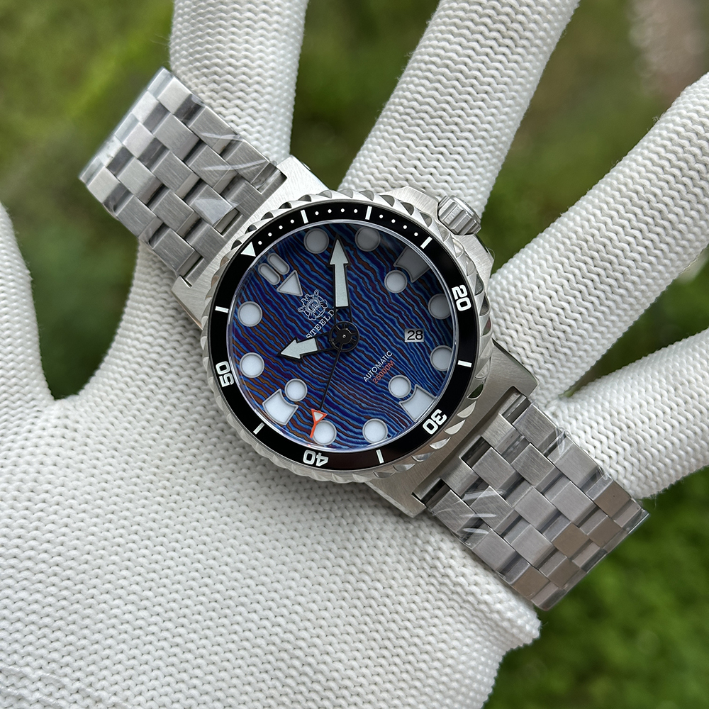 STEELDIVE Official SD1982T V2/ Titanium Damascus Dial Dive Watch