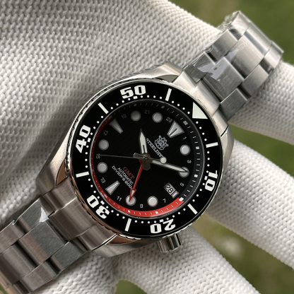 STEELDIVE Official SD1971GMT 44.9MM Swiss Luminous Ceramic Bezel Sapphire Glass 200M NH34 GMT Dive Watch