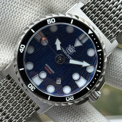 STEELDIVE Official SD1982T V2/ Titanium Damascus Dial Dive Watch