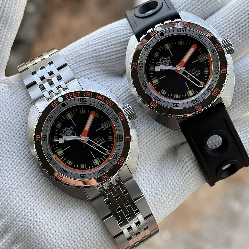 STEELDIVE Offiical SD1967GMT Steel Bezel Insert Super Luminous