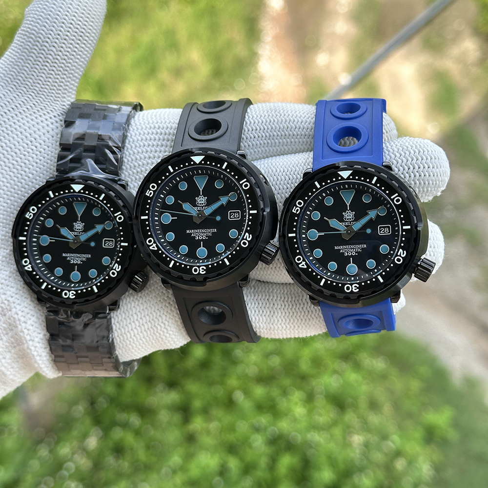 STEELDIVE Official SD1975XT PVD Black 47.5MM Case 300M Waterproof Japan NH35 Automatic Tuna Watch
