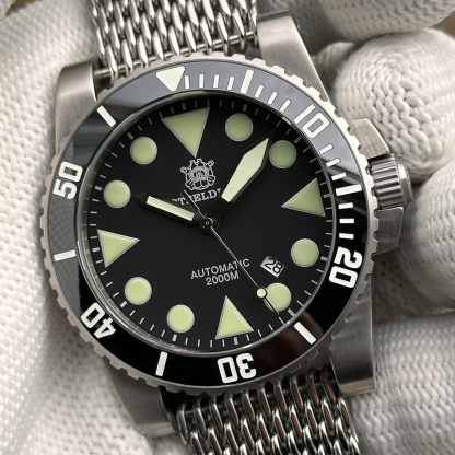 STEELDIVE Official SD1987 Classic 46.5MM Big Size 2000M Waterproof NH35 Automatic Mens Dive Watch