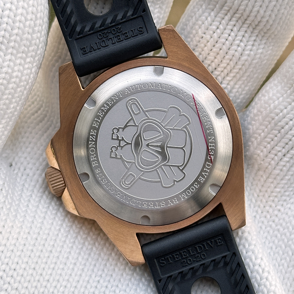 STEELDIVE Official SD1953S Green Dial Cermaic Bronze Bezel Swiss Luminous 300M Waterproof NH35 Mens Automatic Dive Watch