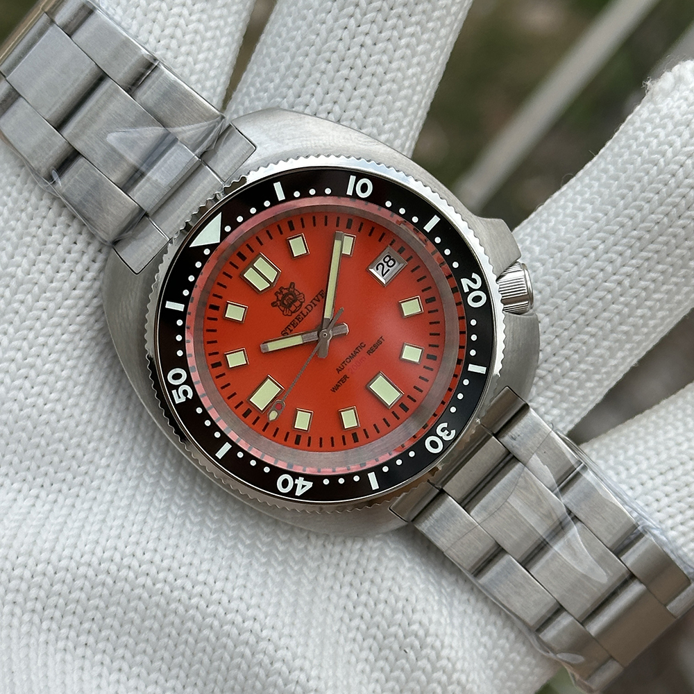 STEELDIVE Official SD1974 Sapphire Glass 200M Waterproof NH35 Automatic Mens Dive Watch V3 Bracelet
