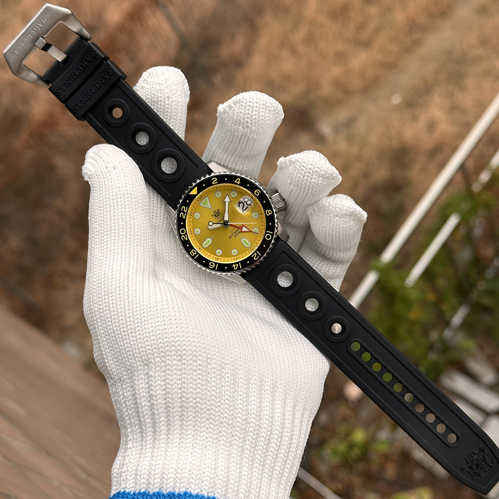 STEELDIVE Official SD1994 Yellow Dial Ceramic Bezel Sapphire Glass 200MM NH34 Automatic Dive Watch for Men