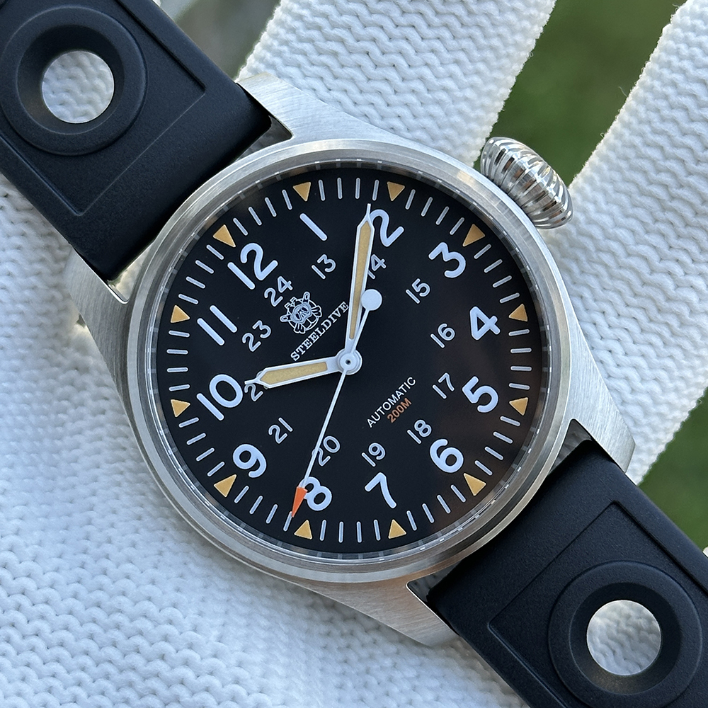 STEELDIVE Official SD1928H 39MM Small Size NH35 Automatic Mens Analog Dive Watch Reloj