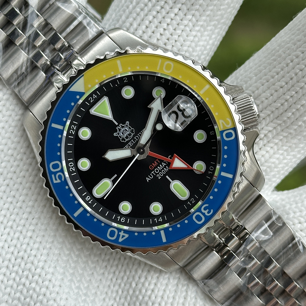 STEELDIVE Official SD1994C Sapphire Bezel Insert Japan NH34 Automatic Movement Mens GMT Dive Watch