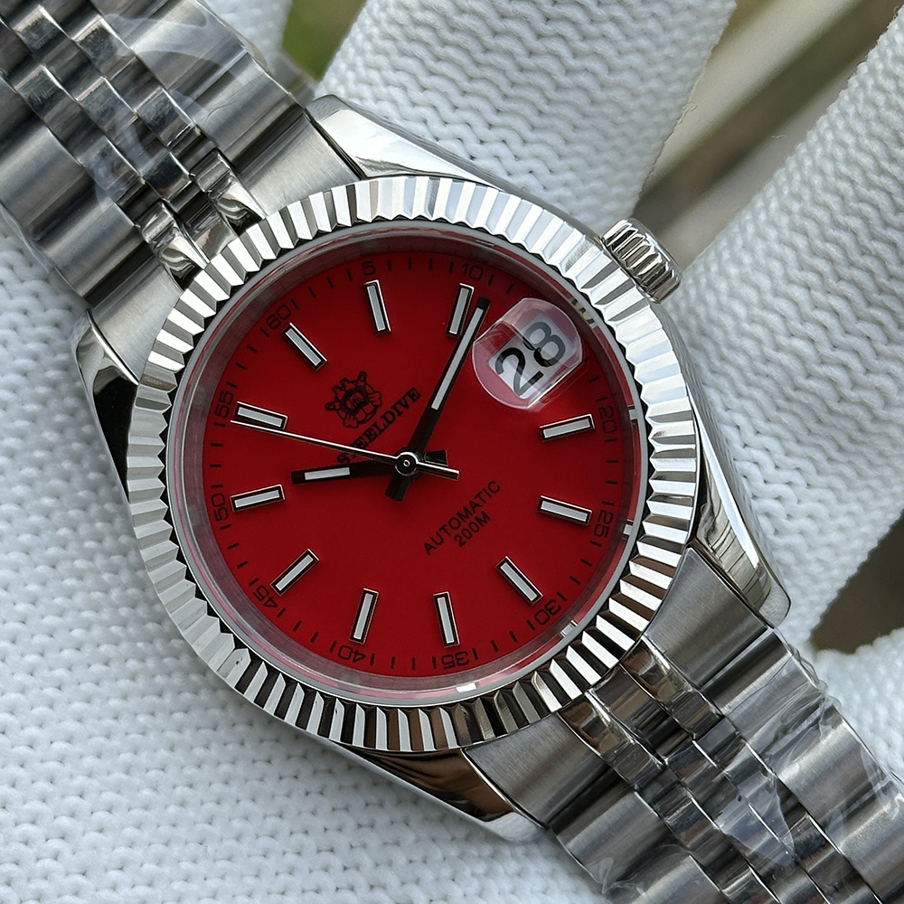 STEELDIVE Official SD1933 Steel Bracelet 39mm NH35 Autoamtic 200M Dive Watch