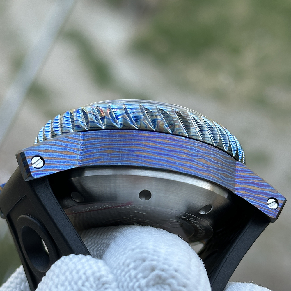 STEELDIVE Official SD1982Y 46.5MM Titanium Damascus Unique Design NH35 Automatic Dive Watch Sapphire Glass