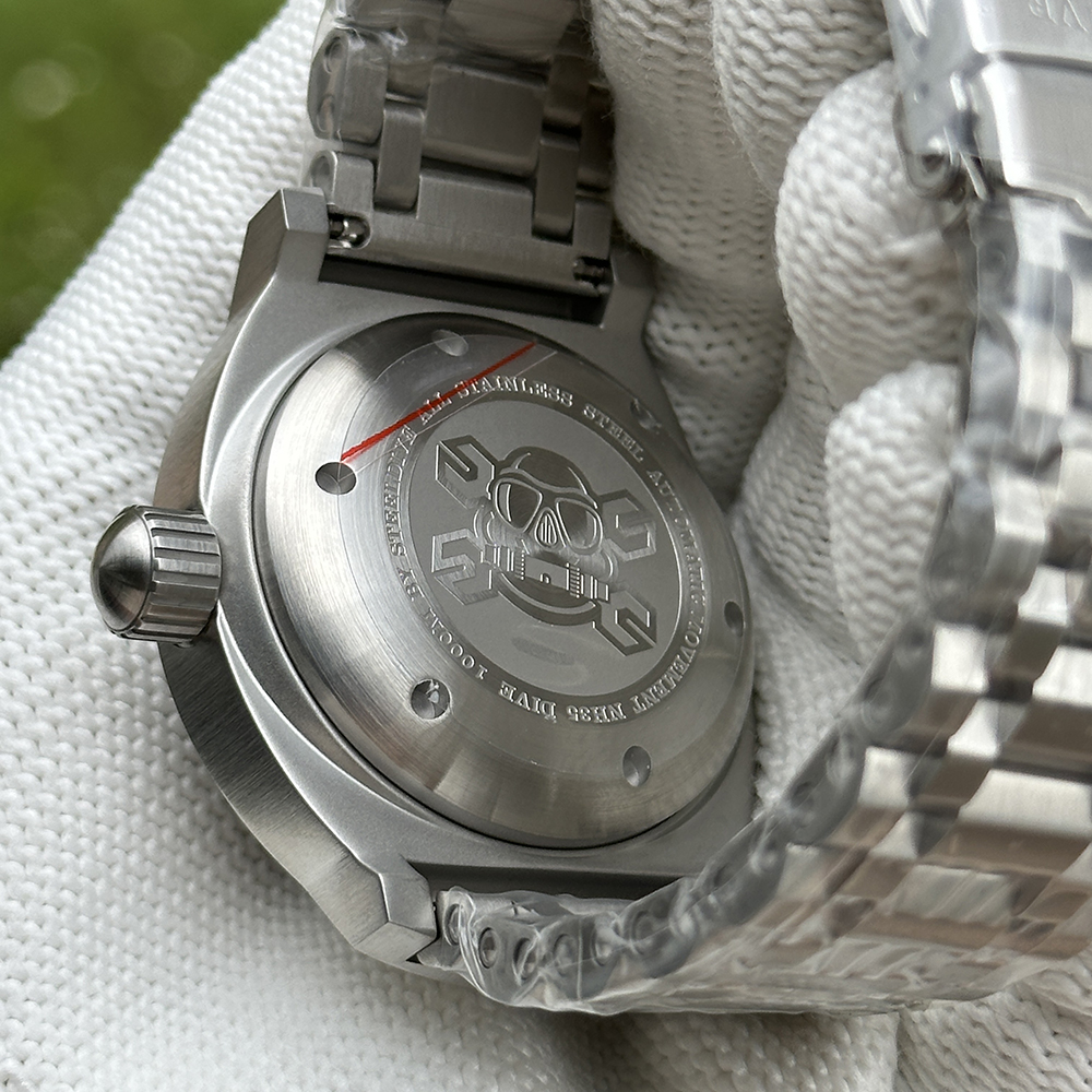 STEELDIVE Offcial SD1920 V2 Swiss GBW9 Blue Luminous 24MM Thick Case Japan NH35 Automatic Dive Watch on Tank Bracelet