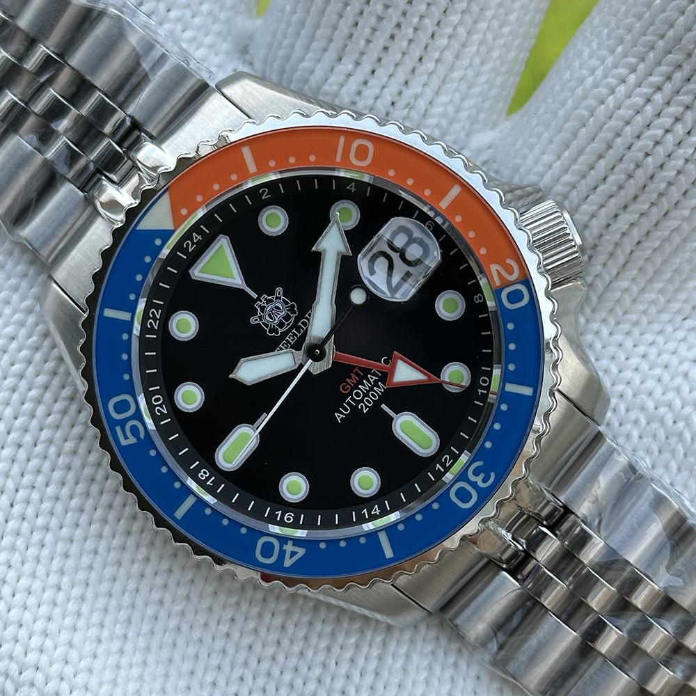 STEELDIVE Official SD1994C Sapphire Bezel Insert Japan NH34 Automatic Movement Mens GMT Dive Watch