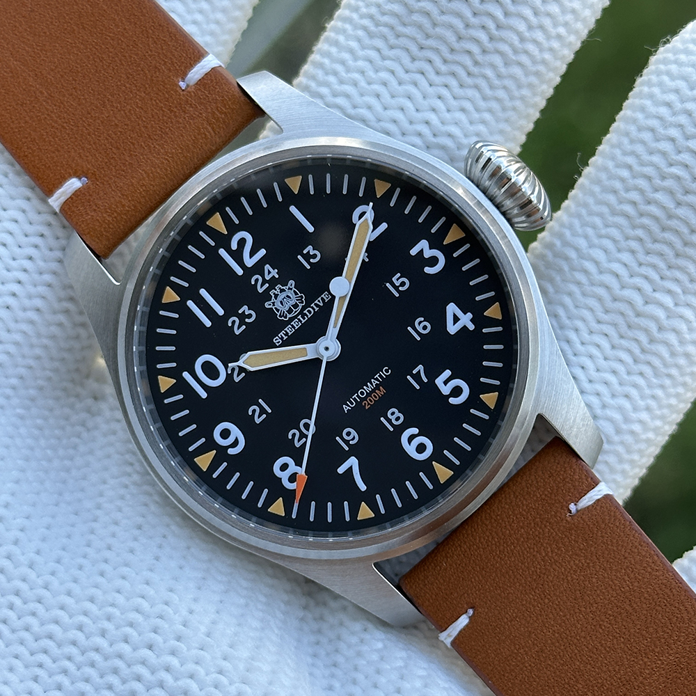 STEELDIVE Official SD1928H 39MM Small Size NH35 Automatic Mens Analog Dive Watch Reloj