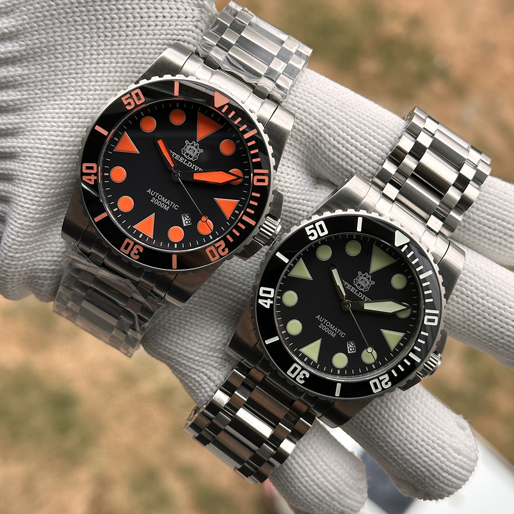 STEELDIVE Official SD1987 Unique Design Tank Bracelet 2000M Waterproof Japan NH35 Automatic Dive Watch for Men