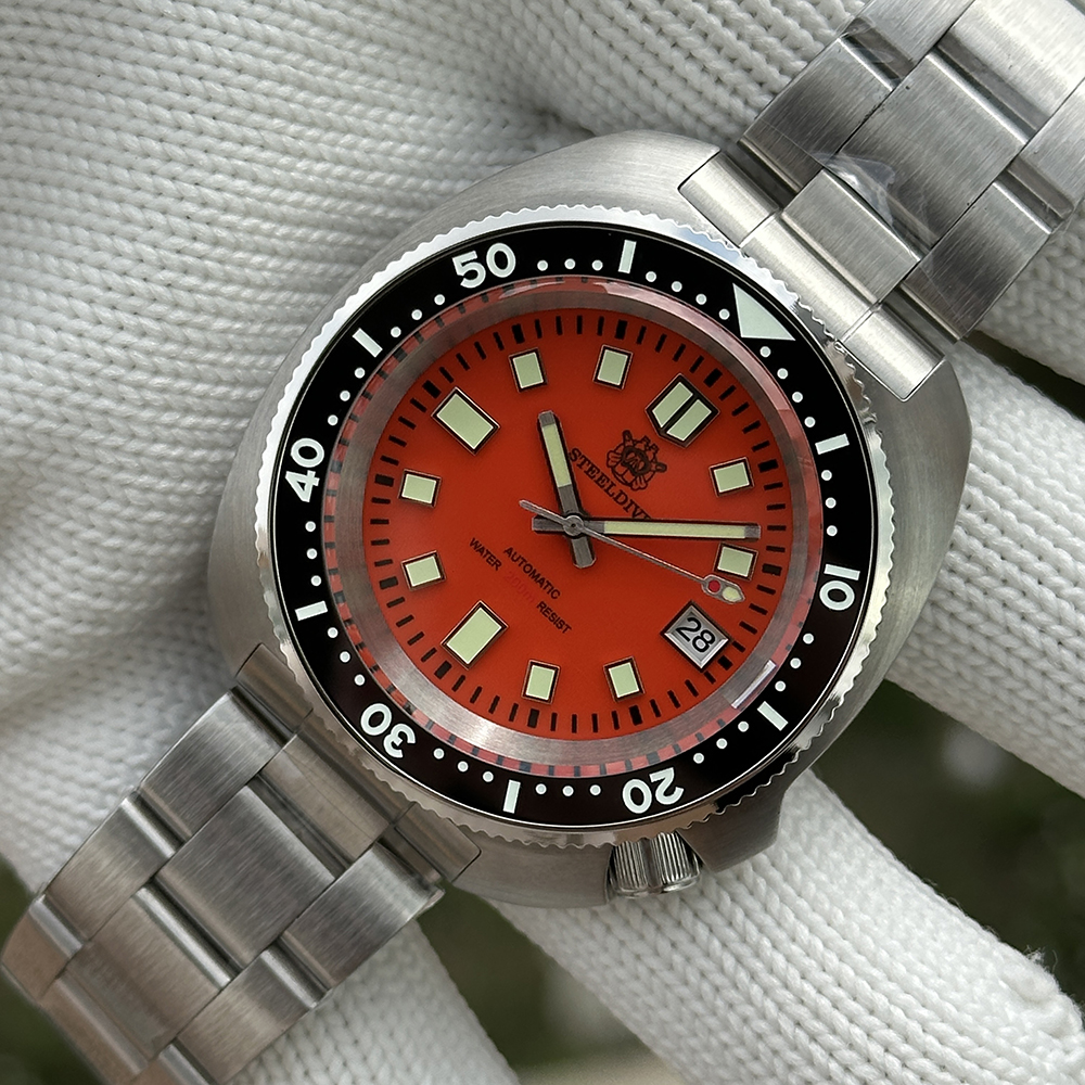 STEELDIVE Official SD1974 Professional 200M Waterproof NH35 Automtic Mens Turtle Dive Watch