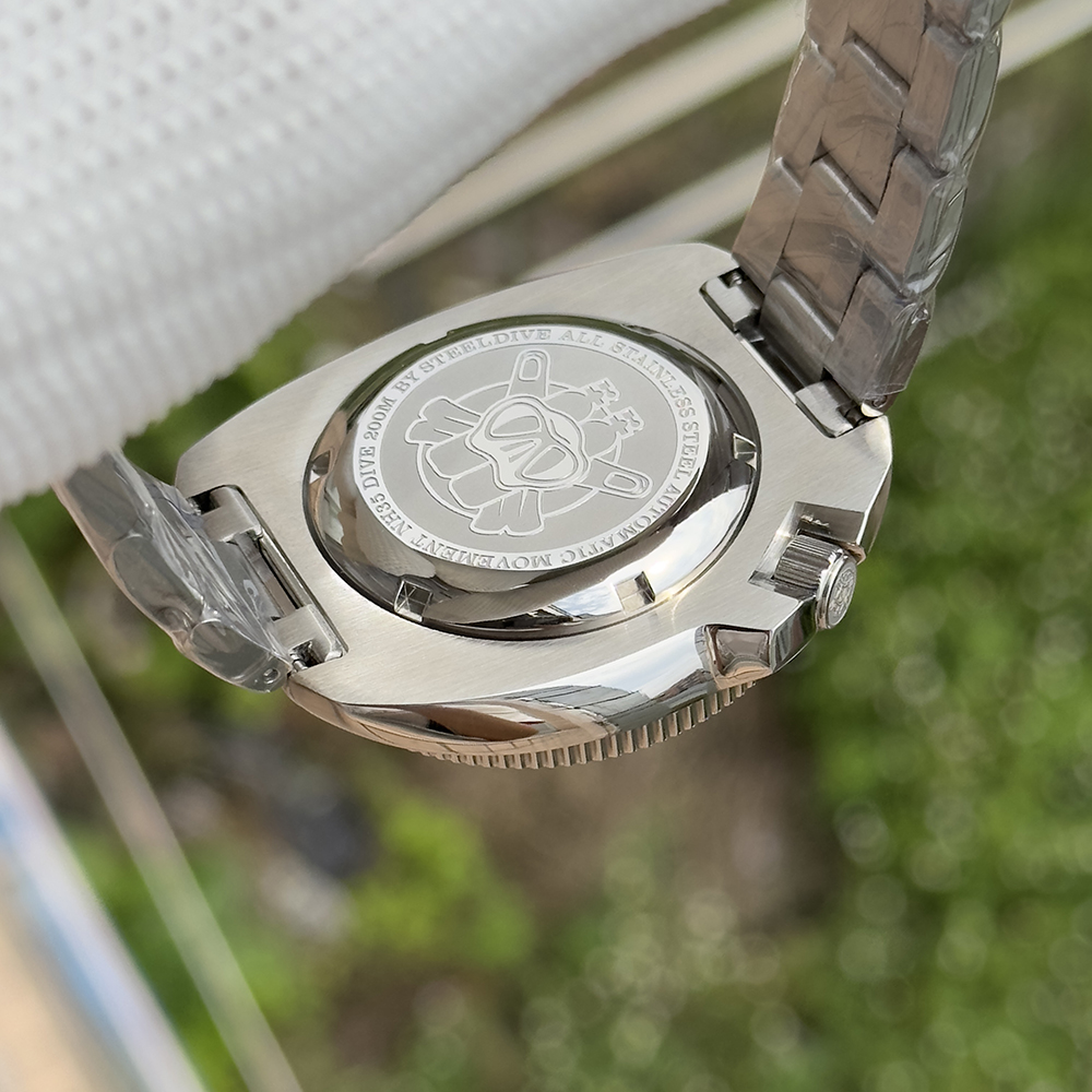 STEELDIVE Official SD1981 Stainless Steel Bezel 43.8MM Case 200M Waterproof Sapphire Glass NH35 Automatic Mens Dive Watches