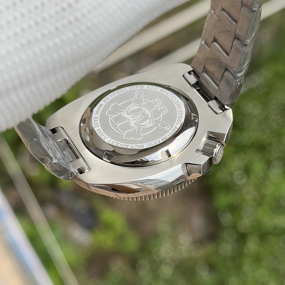 STEELDIVE Official SD1981 Stainless Steel Bezel 43.8MM Case 200M Waterproof Sapphire Glass NH35 Automatic Mens Dive Watches