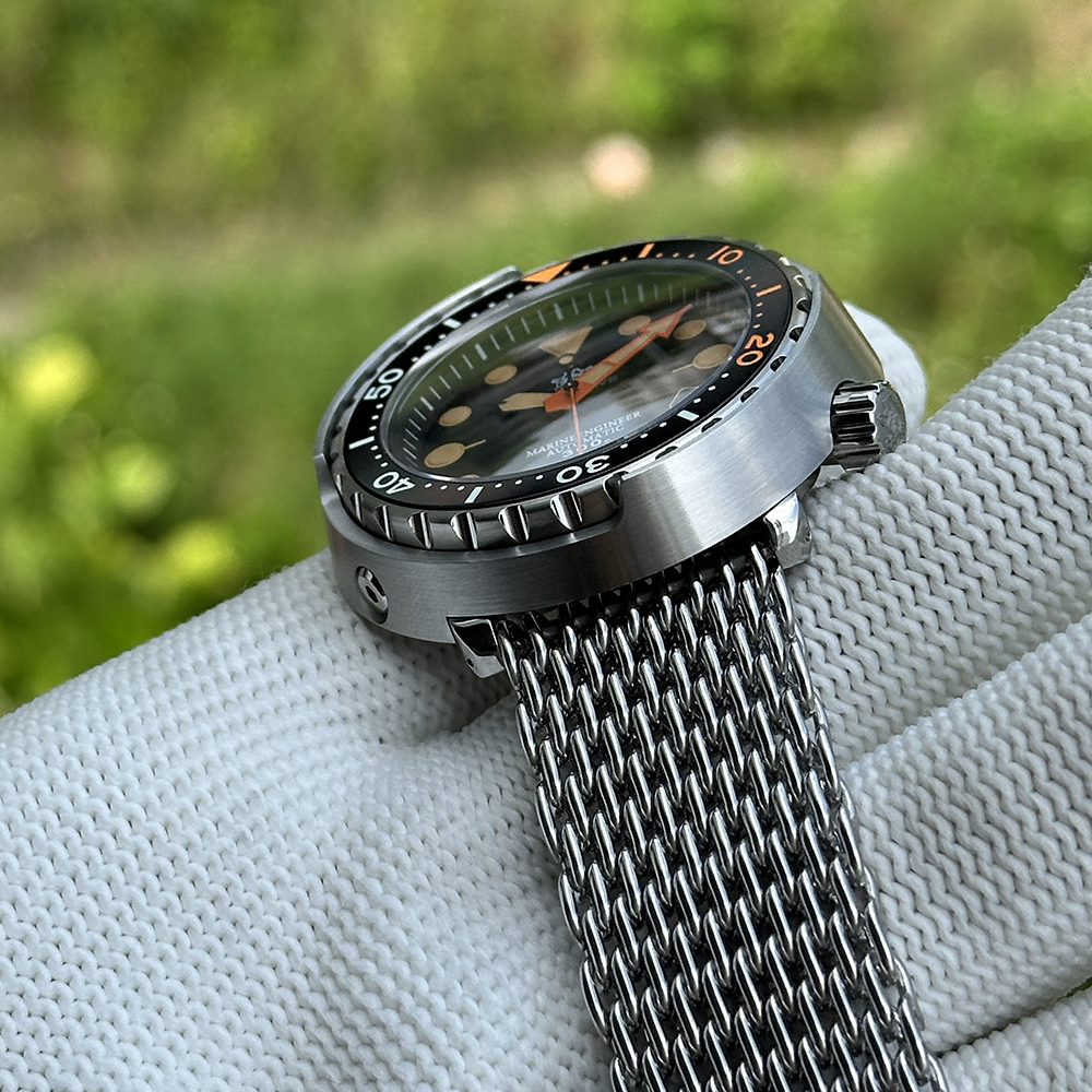 STEELDIVE Official SD1975V 47.5mm Case Mesh Band 300M Waterproof Japan Automatci Dive Watch Sapphire Glass
