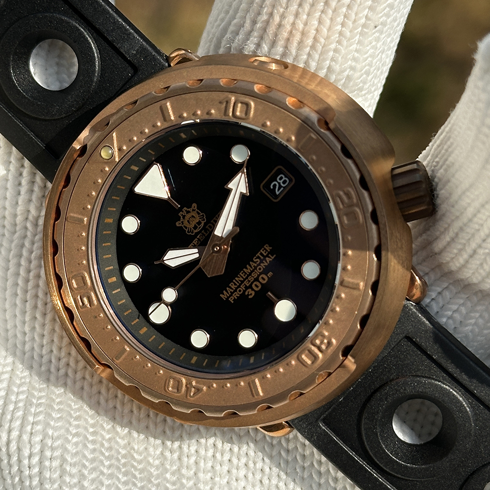 STEELDIVE Official SD1975S V1 Super Luminous 47.5MM Solid Brone Case 300M Waterproof Dive Watch