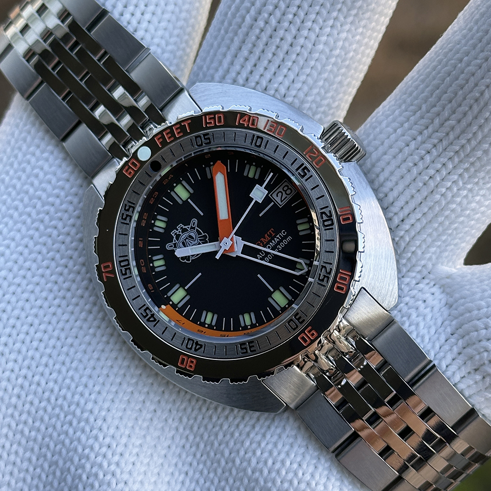 STEELDIVE Offiical SD1967GMT Steel Bezel Insert Super Luminous