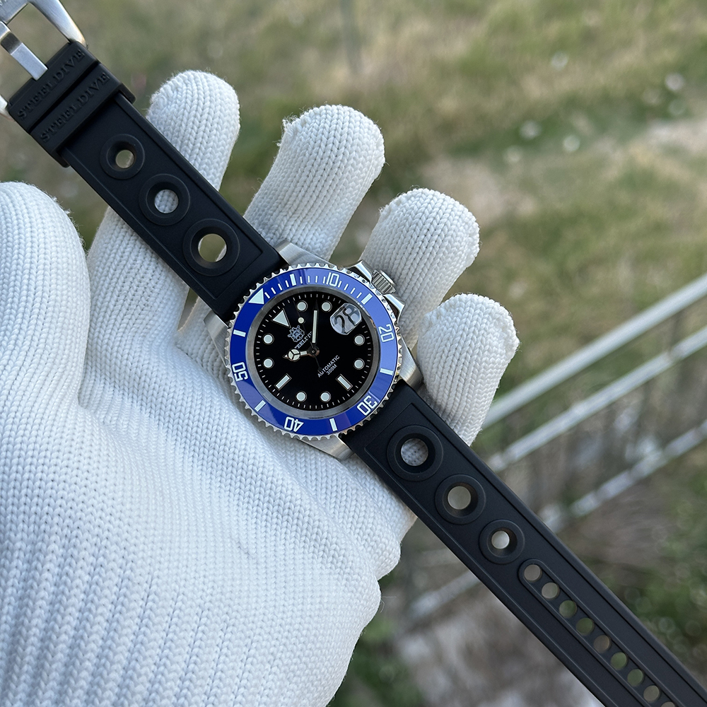 STEELDIVE Official SD1953 Black Dial Blue Bezel Insert Japan NH35 Automatic 200M Waterproof Mens Watch