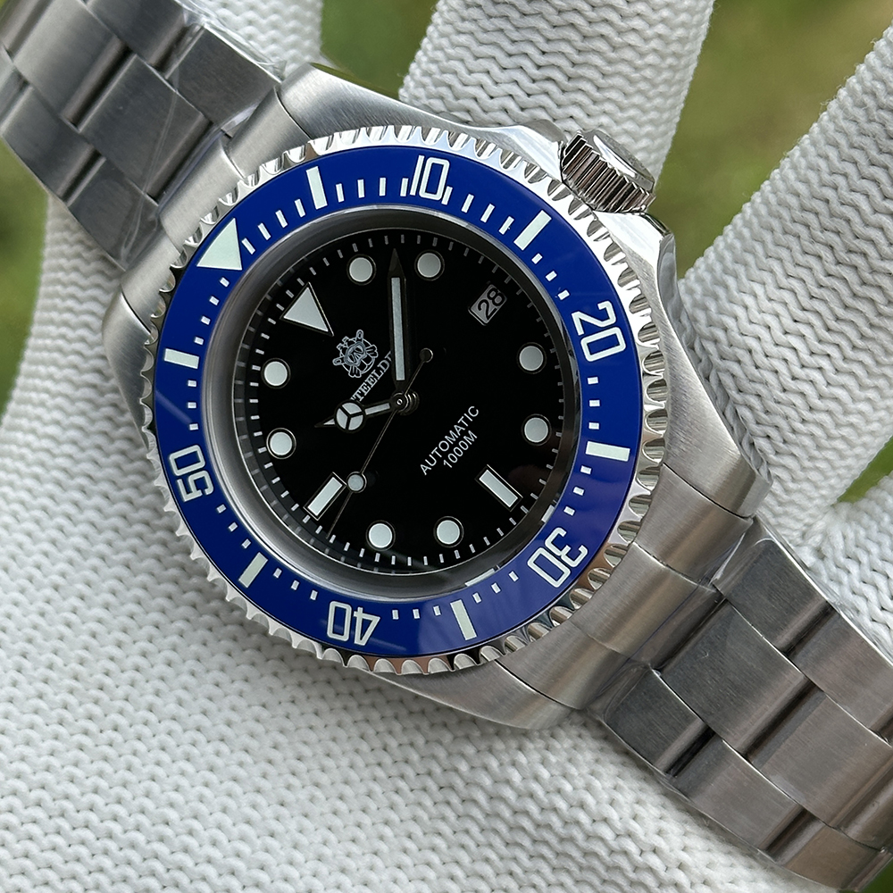 STEELDIVE Official SD1964 Personalized Black Dial Blue Bezel Insert Japan NH35 Automatic Watch