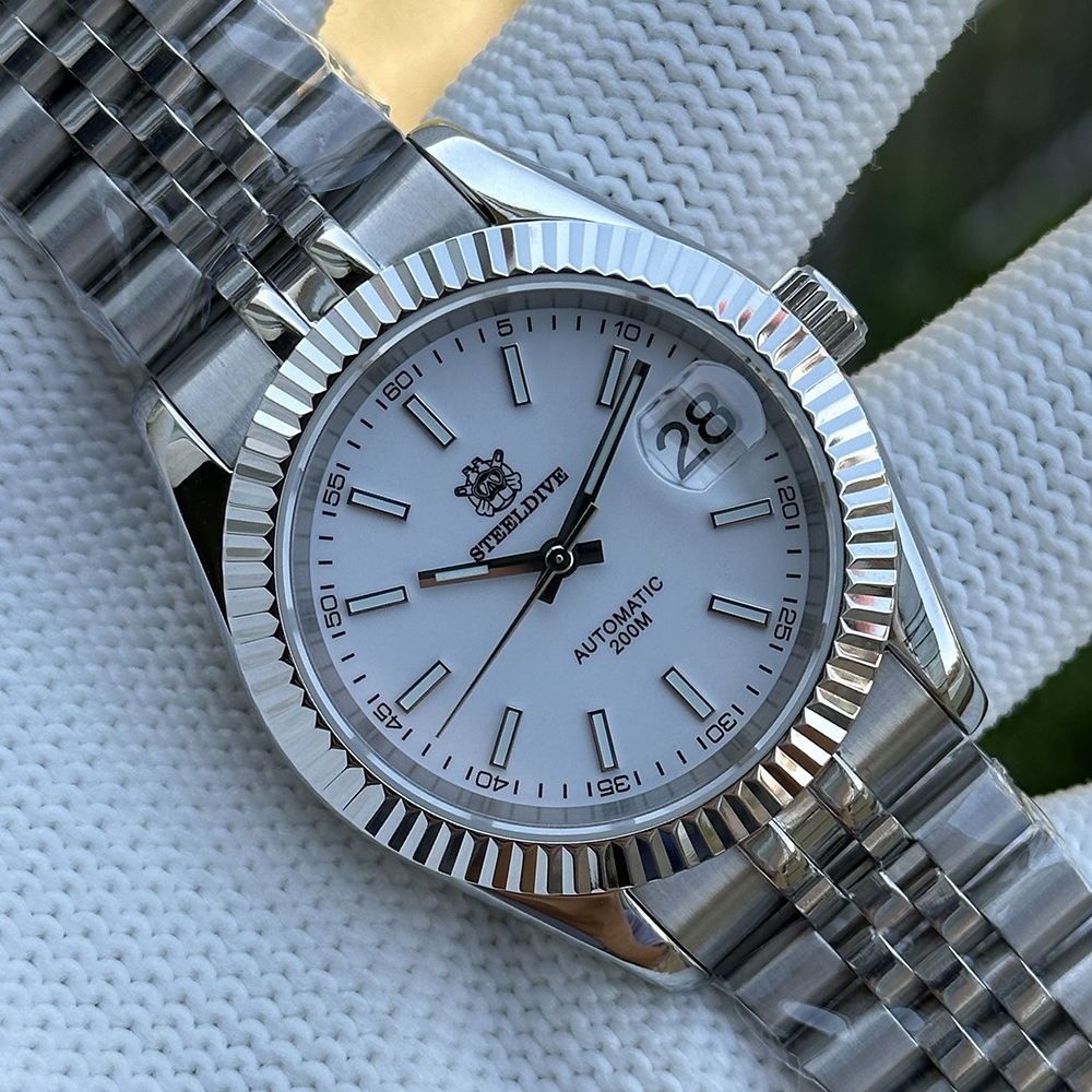 STEELDIVE Official SD1933 Steel Bracelet 39mm NH35 Autoamtic 200M Dive Watch