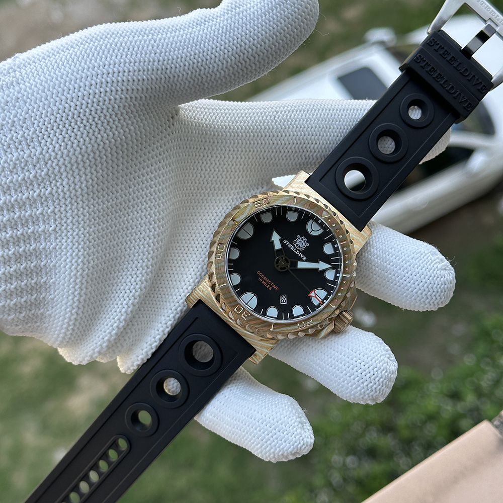 STEELDIVE Official SD1982Z 46.5MM Super Blue Luminous Sapphire Glass Autoamtic Mechanical Luxury Men Watch