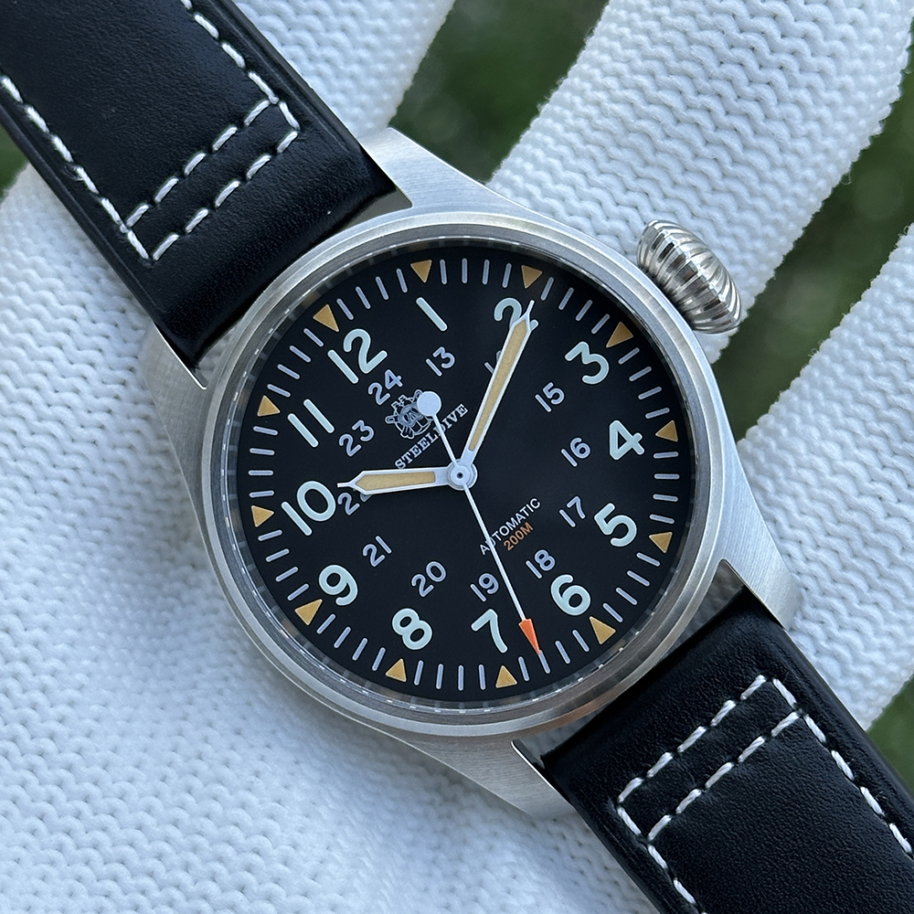 STEELDIVE Official SD1928H 39MM Small Size NH35 Automatic Mens Analog Dive Watch Reloj