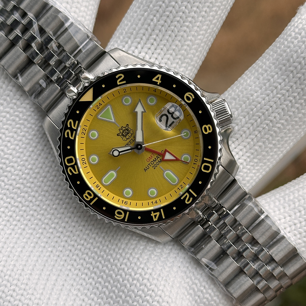 STEELDIVE Official SD1994 Yellow Dial Ceramic Bezel Sapphire Glass 200MM NH34 Automatic Dive Watch for Men