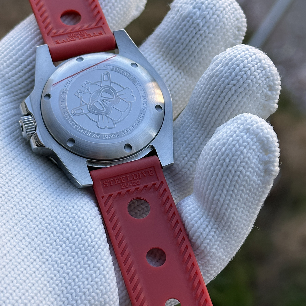 STEELDIVE Official SD1953 New Arrival Black Dial Red Bezel 300M NH35 Automatic Dive Watch