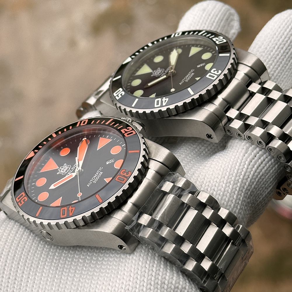 STEELDIVE Official SD1987 Unique Design Tank Bracelet 2000M Waterproof Japan NH35 Automatic Dive Watch for Men