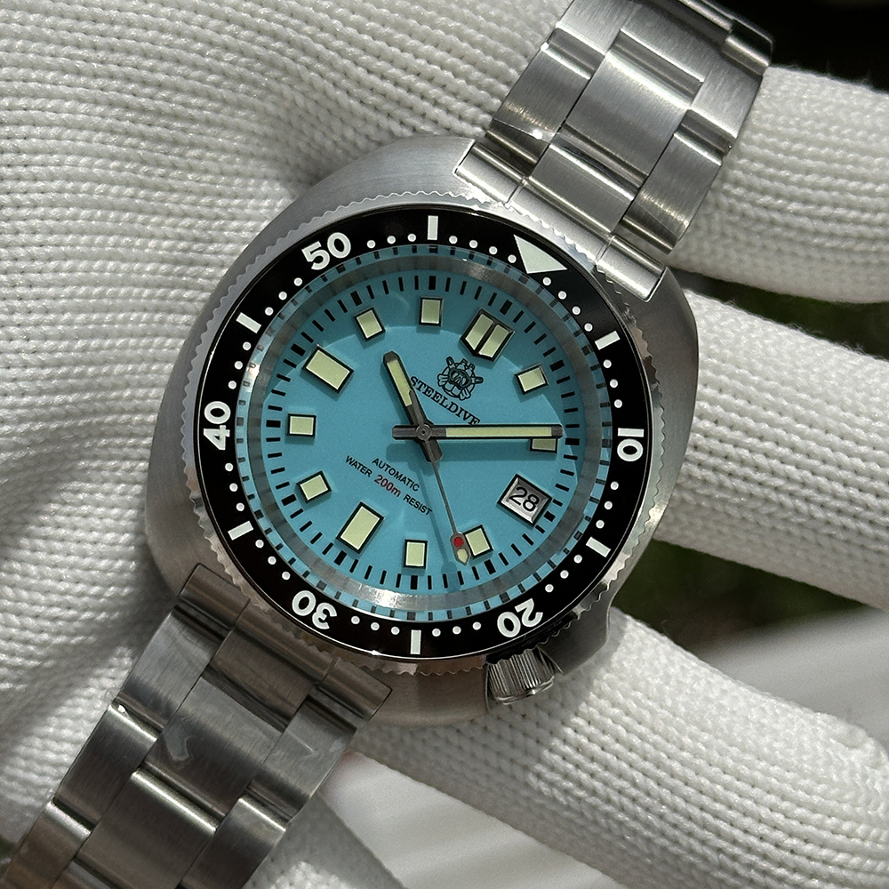 STEELDIVE Official SD1974 Professional 200M Waterproof NH35 Automtic Mens Turtle Dive Watch