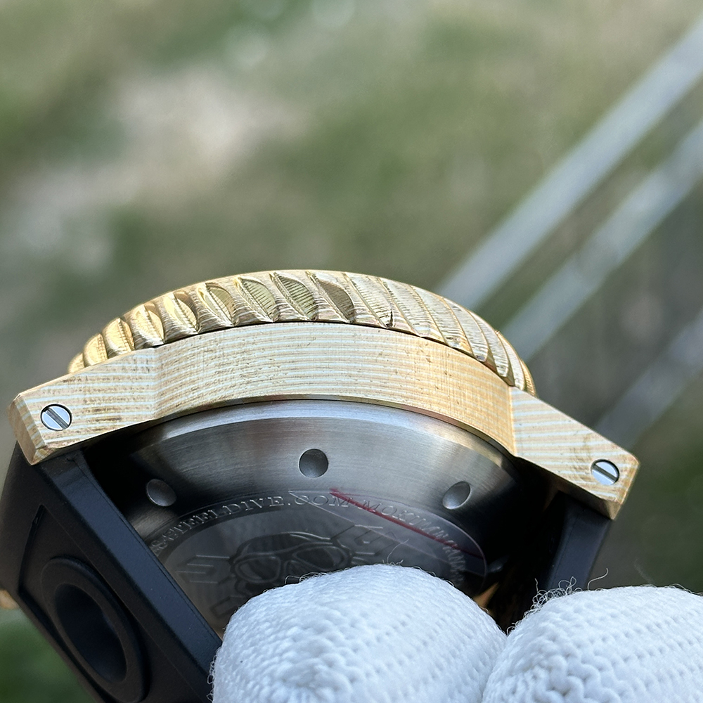 STEELDIVE Offiical SD1982Z 46.5mm Bronze Damascus BGW9 Blue Luminous Unique Design NH35 Automatic Mens Dive Watch