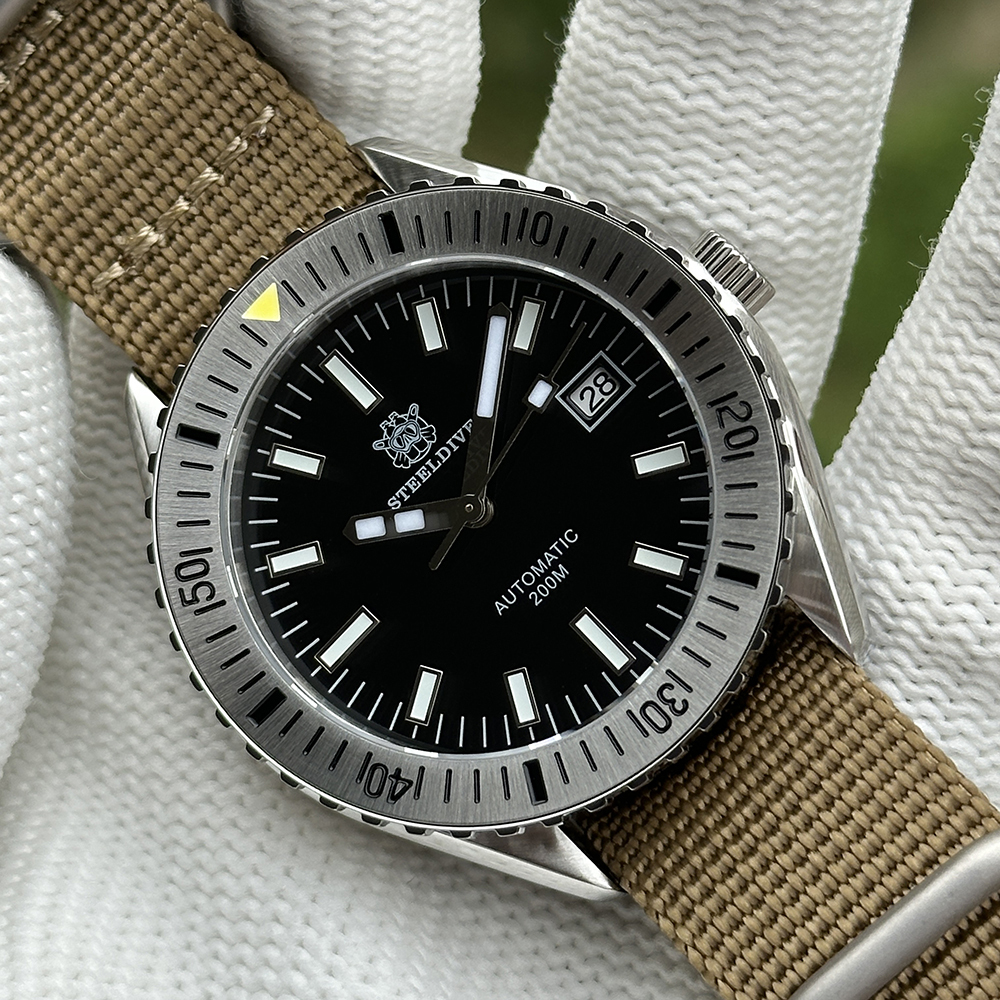 STEELDIVE Official SD1927 Steel Bezel 42MM Case Sapphire Glass 200M Waterproof NH35 Automatic Mens Sports Dive Watches