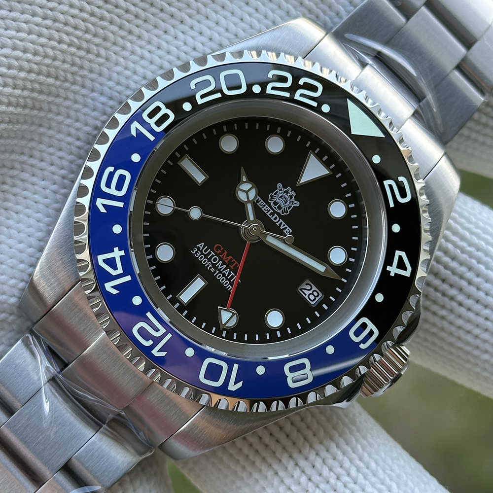 STEELDIVE Official SD1964GMT 45.4mm Ceramic Bezel Insert 1000M