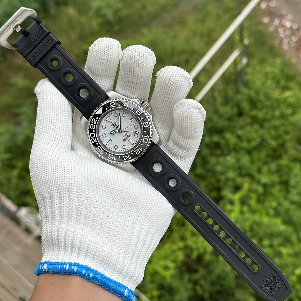 STEELDIVE Official SD1964GMT White Dial Ceramic Bezel Insert Sapphire Glass 1000M Waterproof NH34 Dive Watch