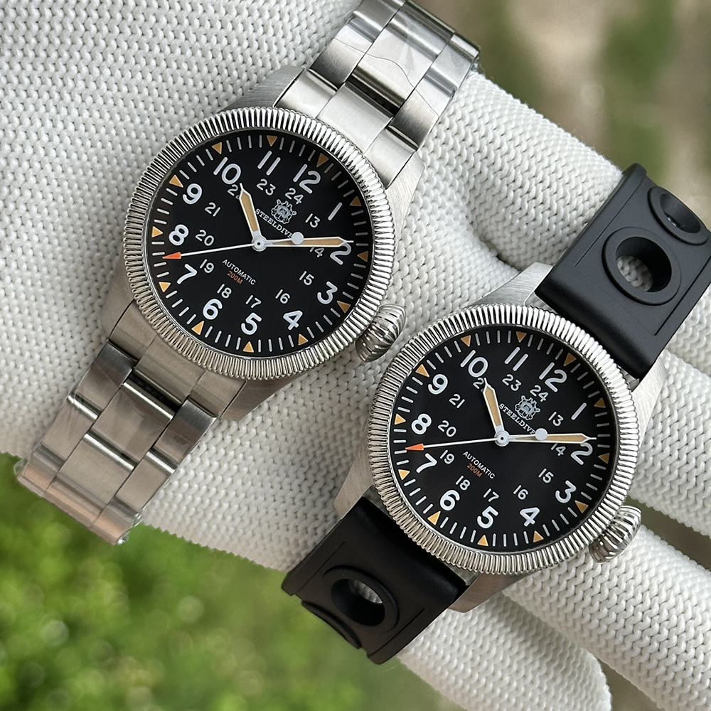 STEELDIVE Offiical SD1906H New Arrival 200M Waterproof Pilot Watch
