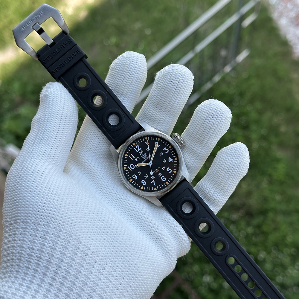 STEELDIVE Official SD1928H 39MM Small Size NH35 Automatic Mens Analog Dive Watch Reloj