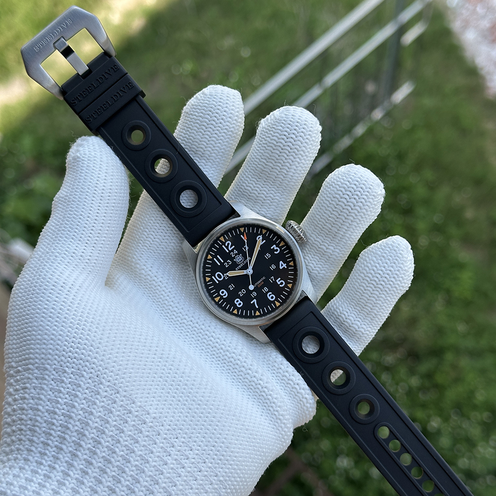 STEELDIVE Official SD1928H 39MM Small Size NH35 Automatic Mens Analog Dive Watch Reloj