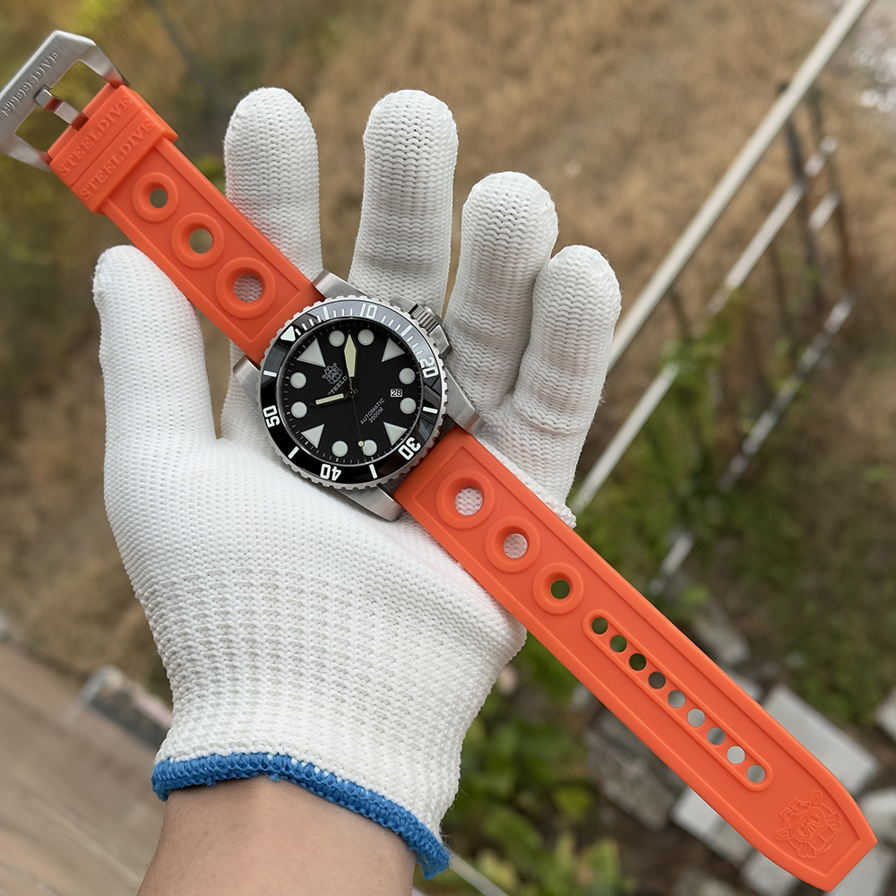 STEELDIVE OfficialSD1987 46.5MM Swiss BGW9 Blue Luminous Ceramic Bezel 2000M NH35 Dive Watch Men