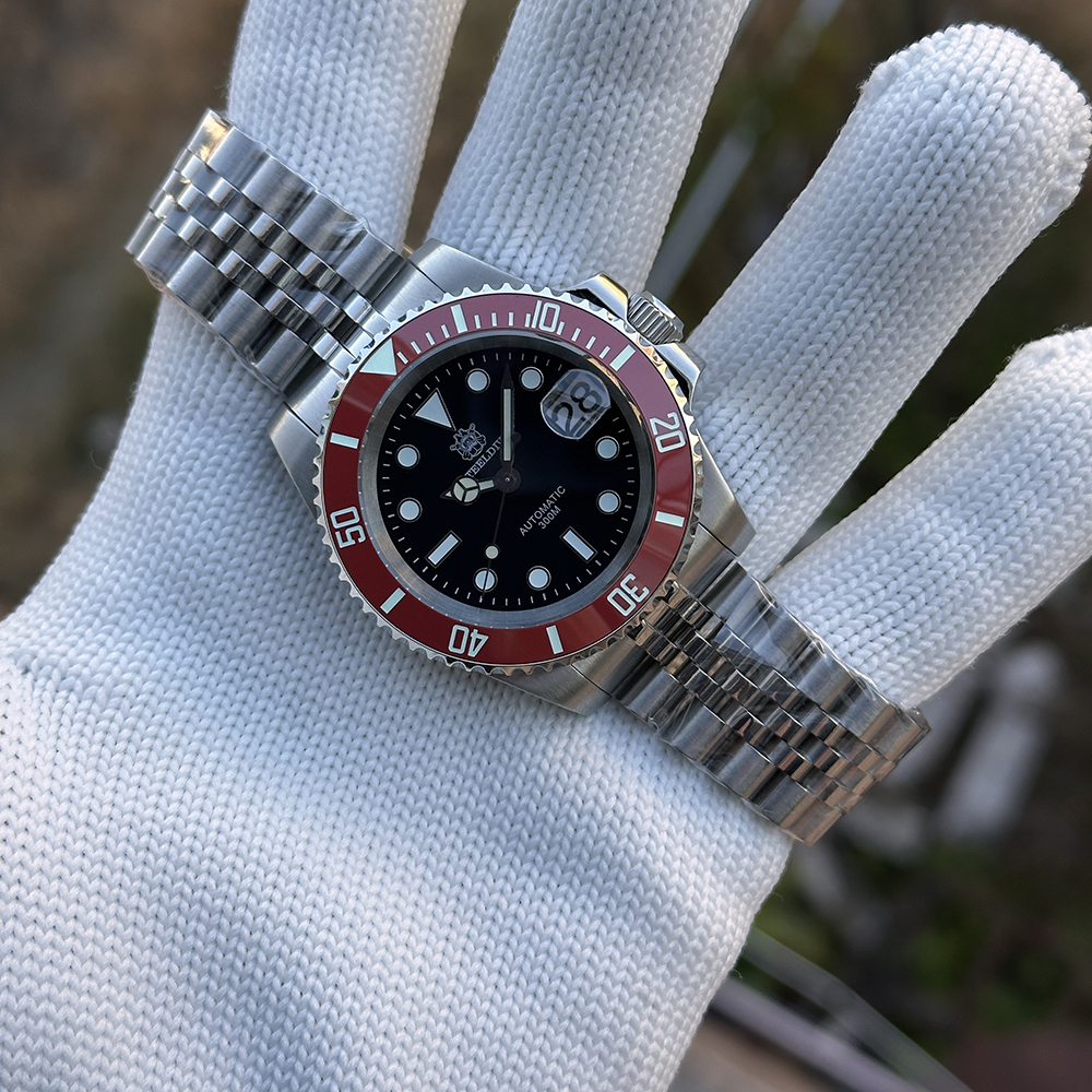 STEELDIVE Official SD1953 New Arrival Black Dial Red Bezel 300M NH35 Automatic Dive Watch