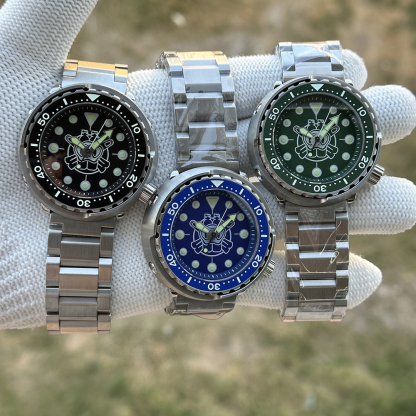 STEELDIVE Official SD1975P Unique Design 47.5mm Swiss Luminous 300M Waterproof NH35 Automatic Mens Tuna Dive Watch