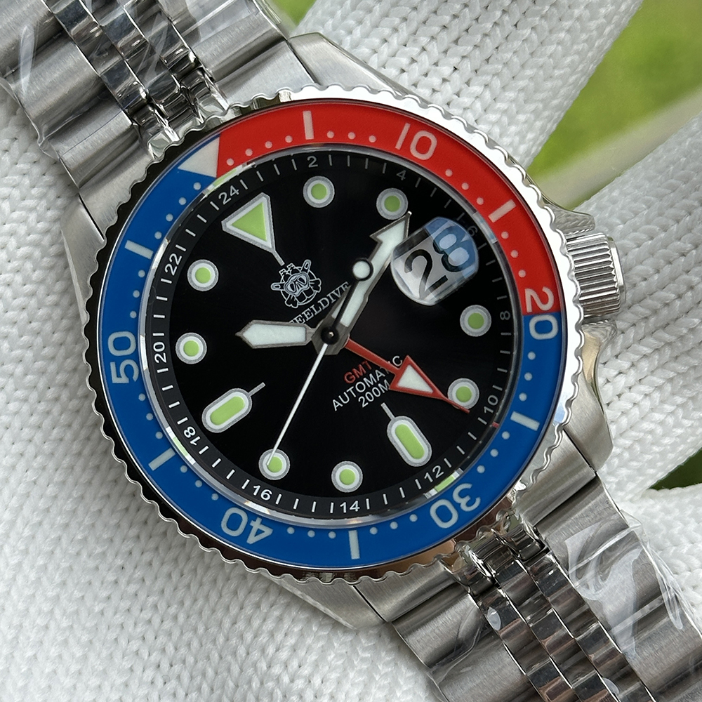 STEELDIVE Official SD1994C Sapphire Bezel Insert Japan NH34 Automatic Movement Mens GMT Dive Watch