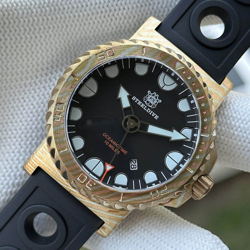 STEELDIVE Official SD1982Z 46.5MM Super Blue Luminous Sapphire Glass Autoamtic Mechanical Luxury Men Watch